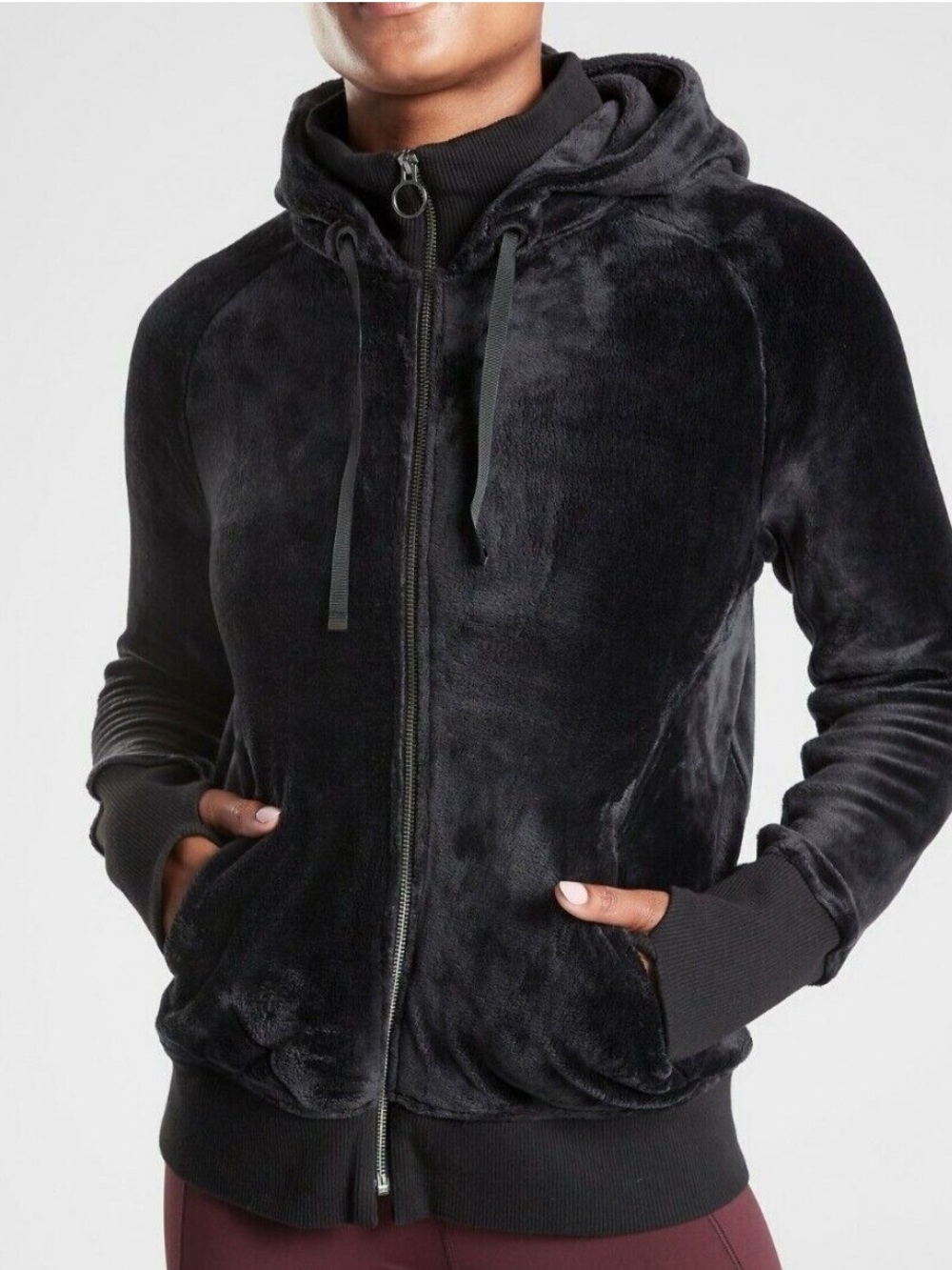 Athleta Women’s Triumph Double Cozy Karma Full Zip Hoodie